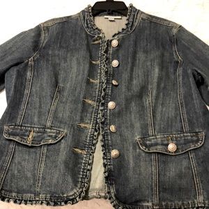 Button down denim jacket.